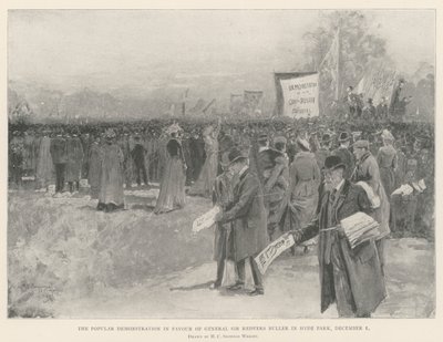 De populaire demonstratie ten gunste van generaal Sir Redvers Buller in Hyde Park, 1 december door Henry Charles Seppings Wright